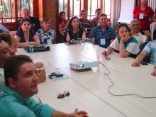Executivos e Líderes em visita à sede do Haggai