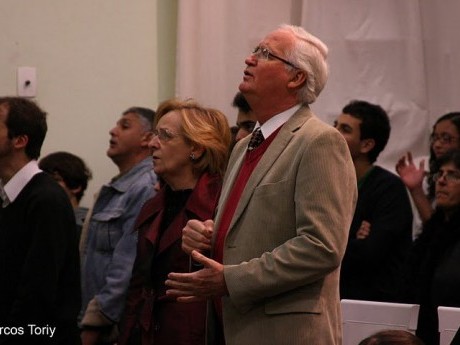 Paulo e Noêmia em sua igreja, PIB de Florianópolis
