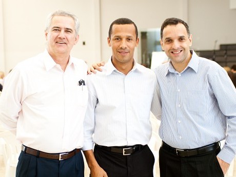 Docentes Rogério Machado, Reginaldo Martins e José Júnior